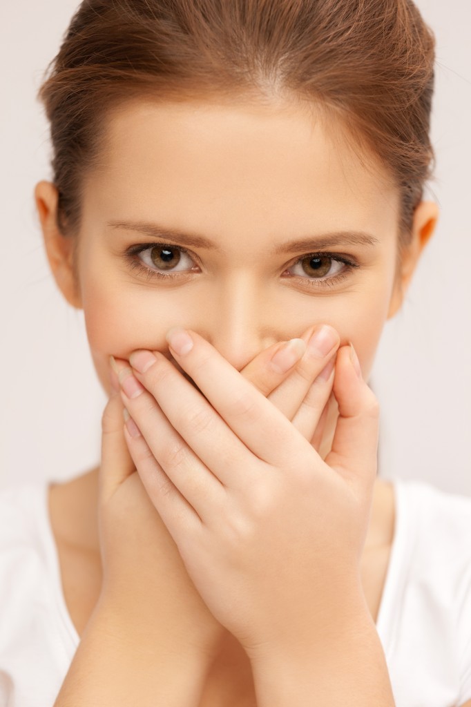 woman with bad breath - get rid of bad breath